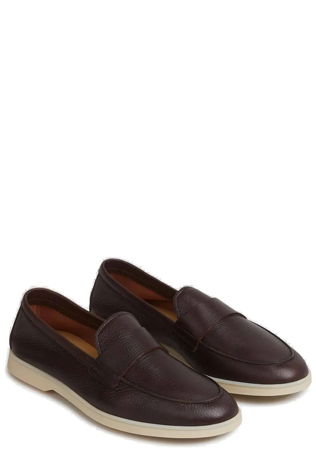 Henderson Baracco Round Toe Textured Loafers