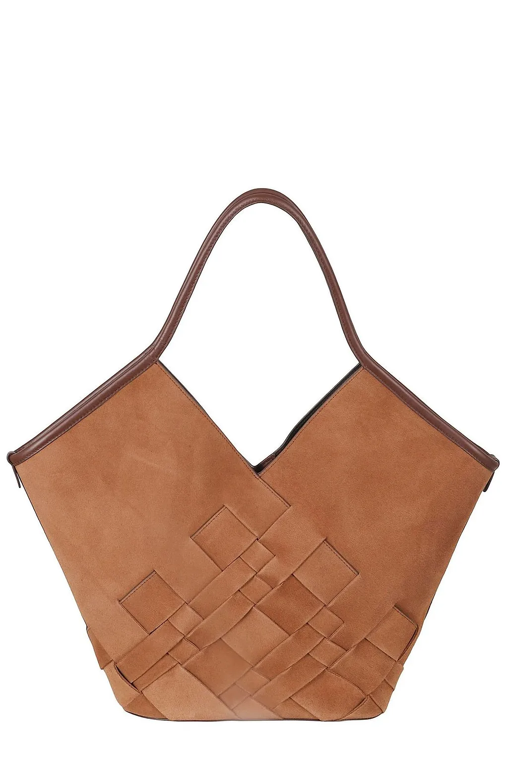Hereu Coloma Suede Woven Tote Bag