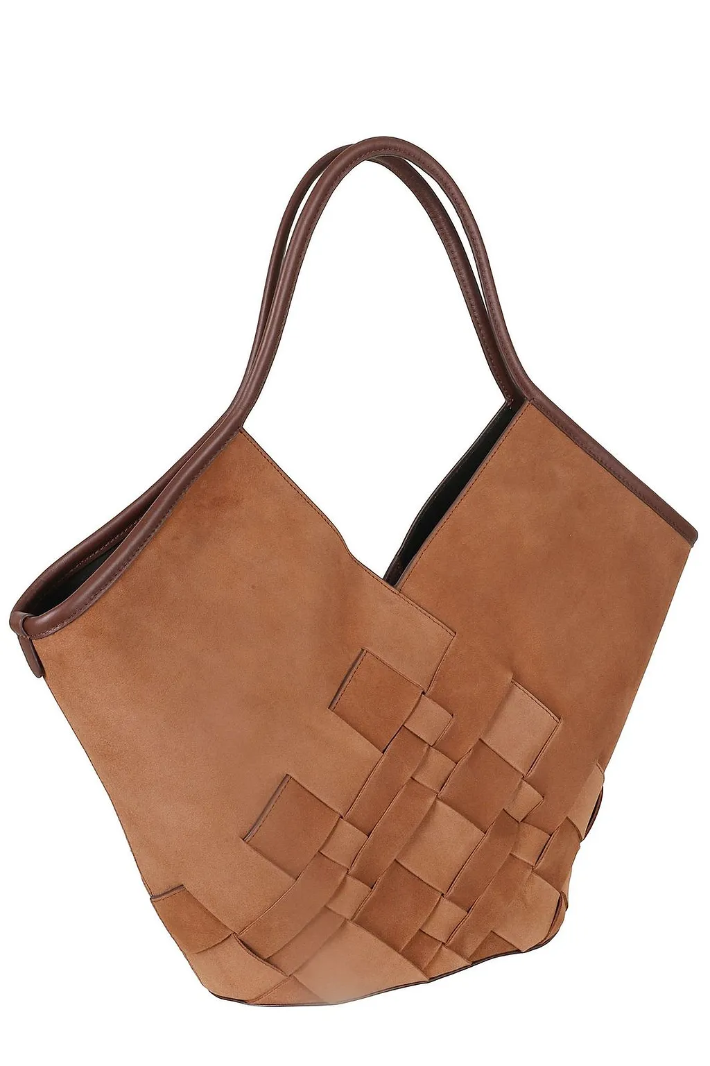 Hereu Coloma Suede Woven Tote Bag