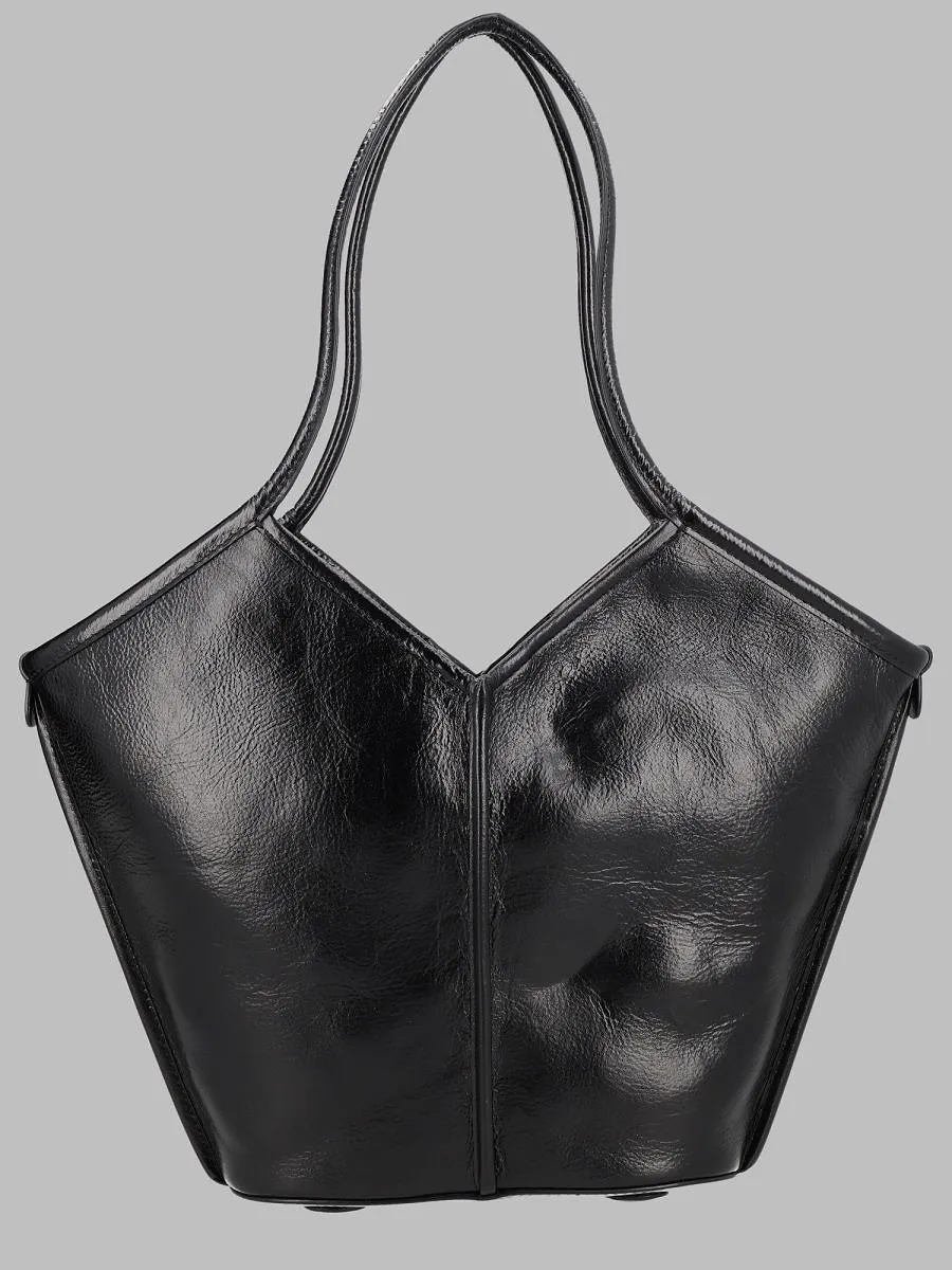 Hereu Structured Leather Tote Bag