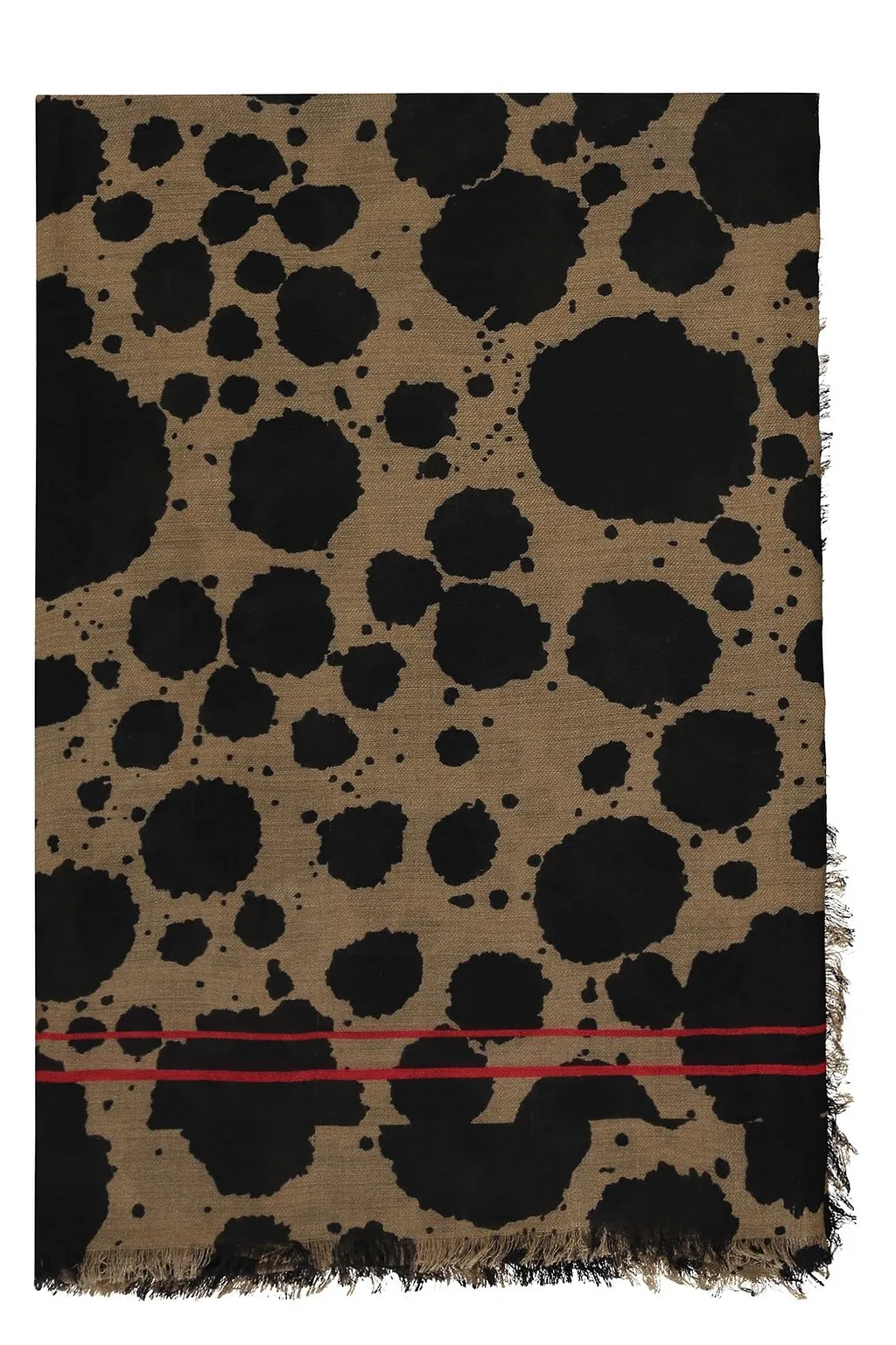 Herno Animalier Print Fringed Scarf
