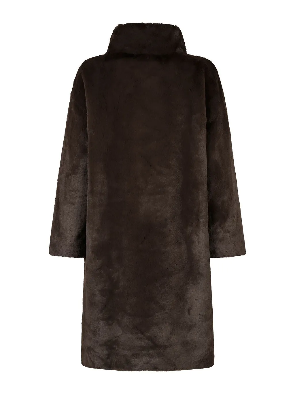 Herno Faux Fur Stand-Collar Coat