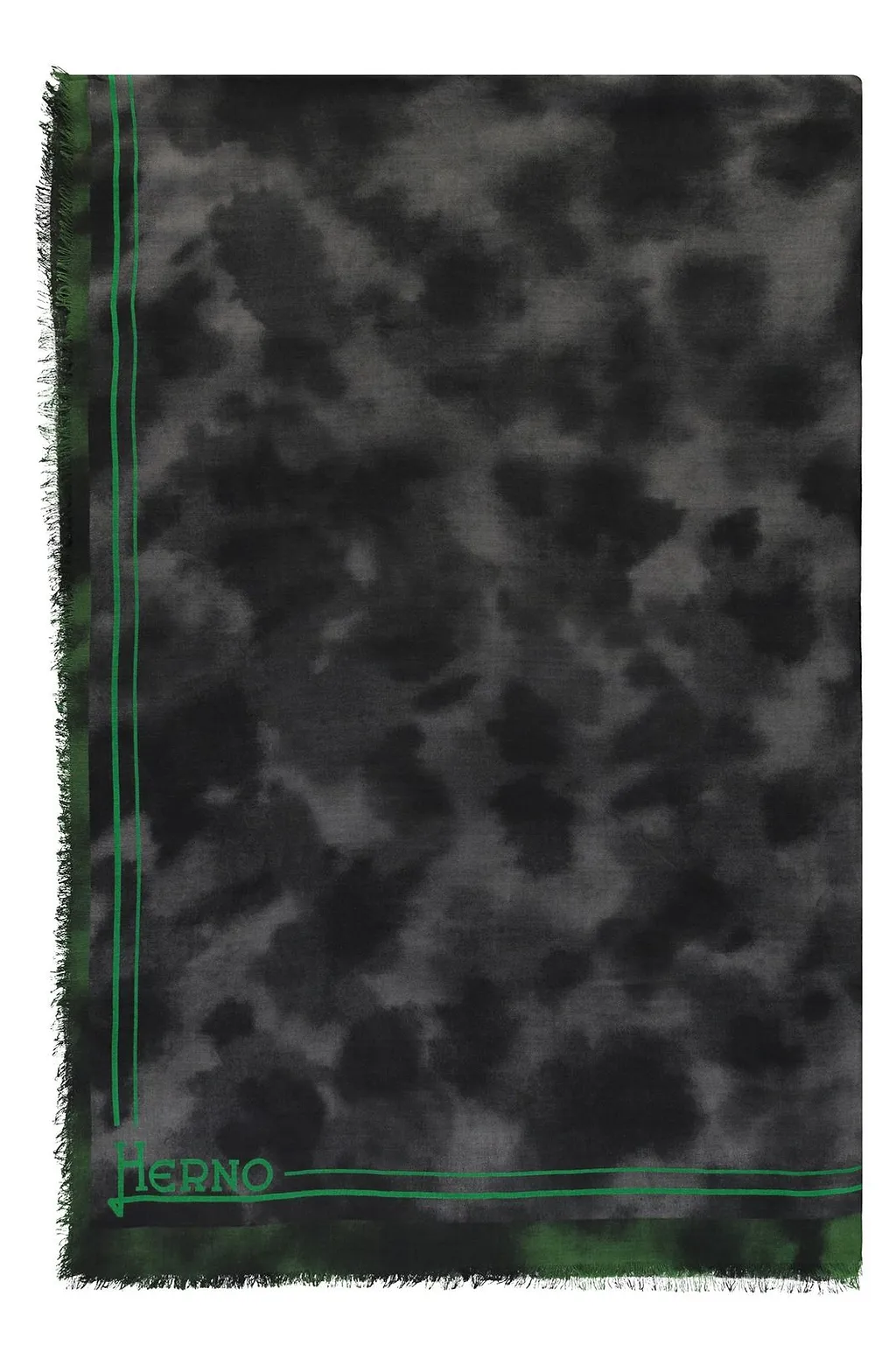 Herno Fringed Logo-Trim Scarf