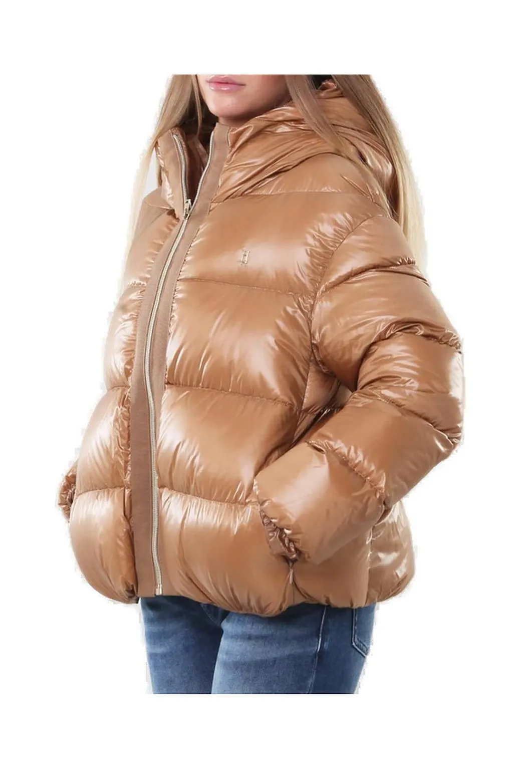 Herno Kids Logo-Plaque Zipped Puffer Jacket