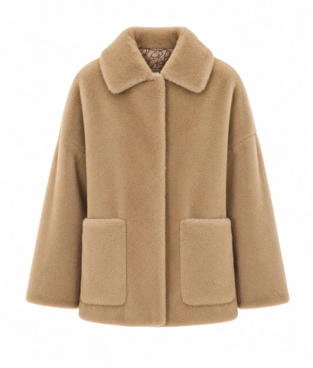 Herno Long Sleeved Shearling Coat