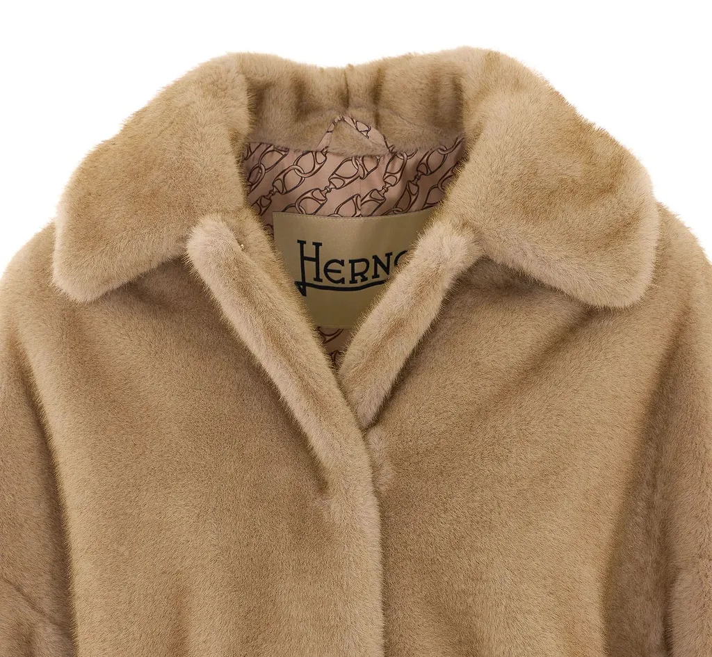 Herno Long Sleeved Shearling Coat