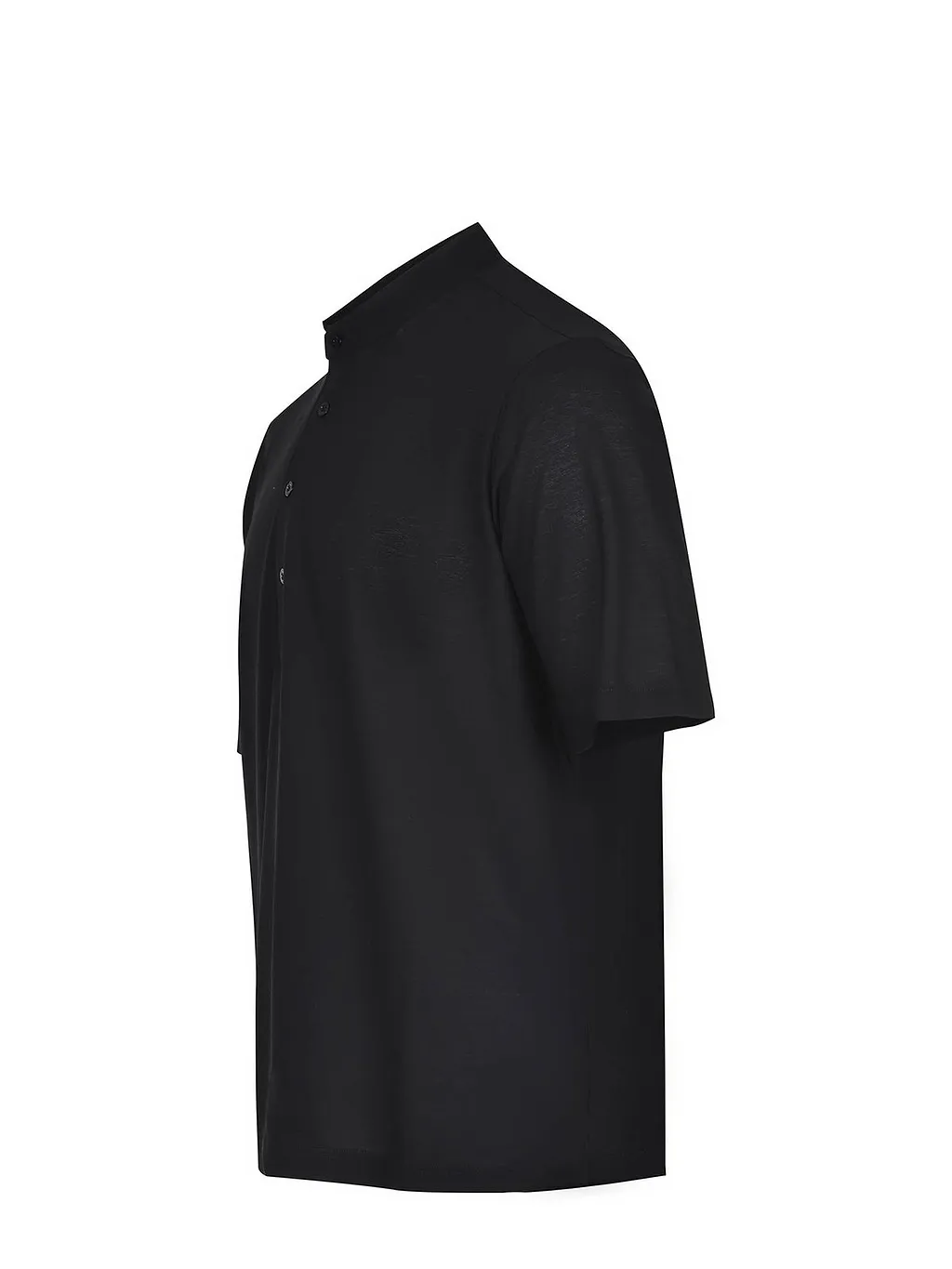 Herno Short-Sleeve Stand-Collar Polo Shirt