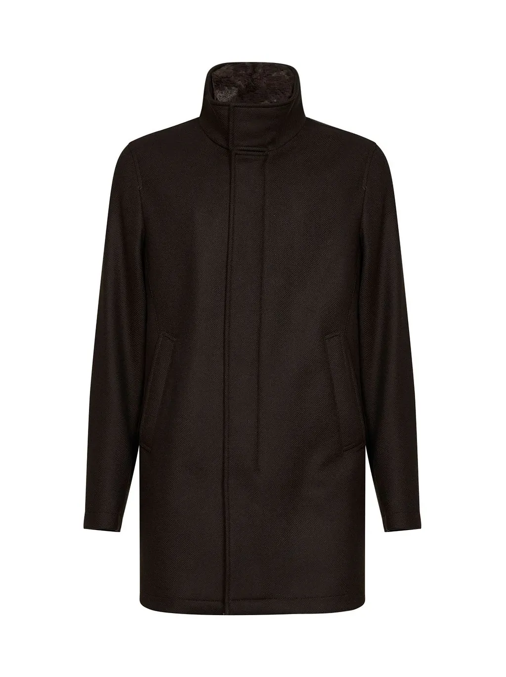 Herno Stand-Collar Long Sleeved Coat
