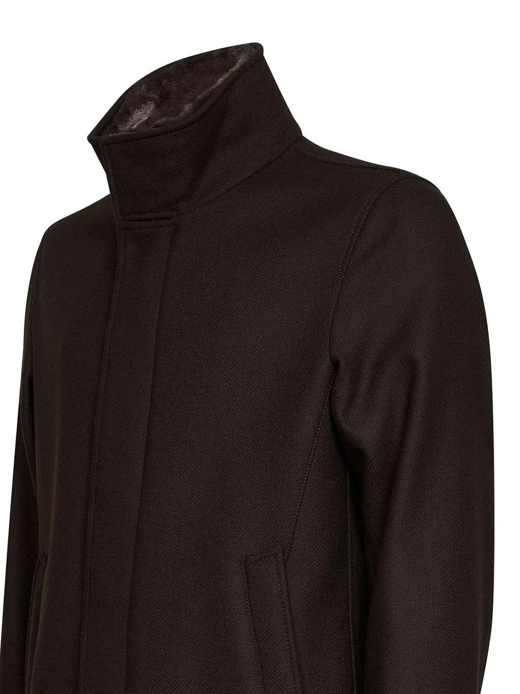 Herno Stand-Collar Long Sleeved Coat