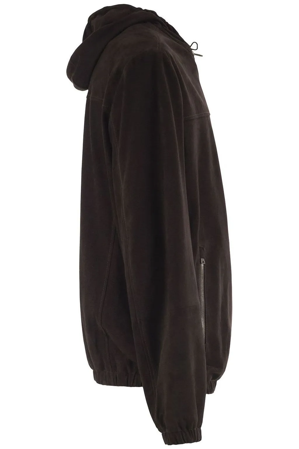 Herno Suede Zip Hooded Jacket