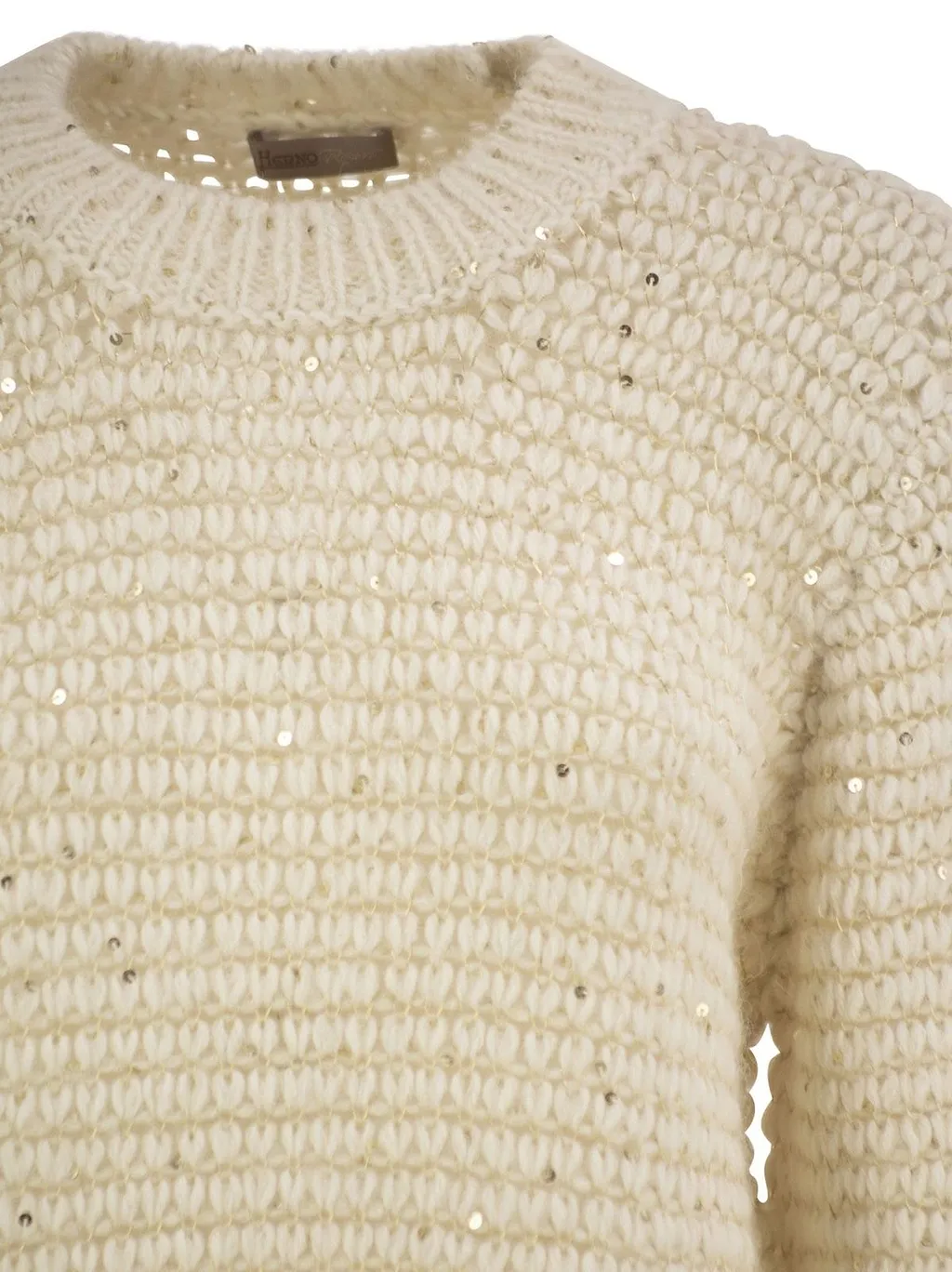 Herno Textured Sequin Knitted Sweater