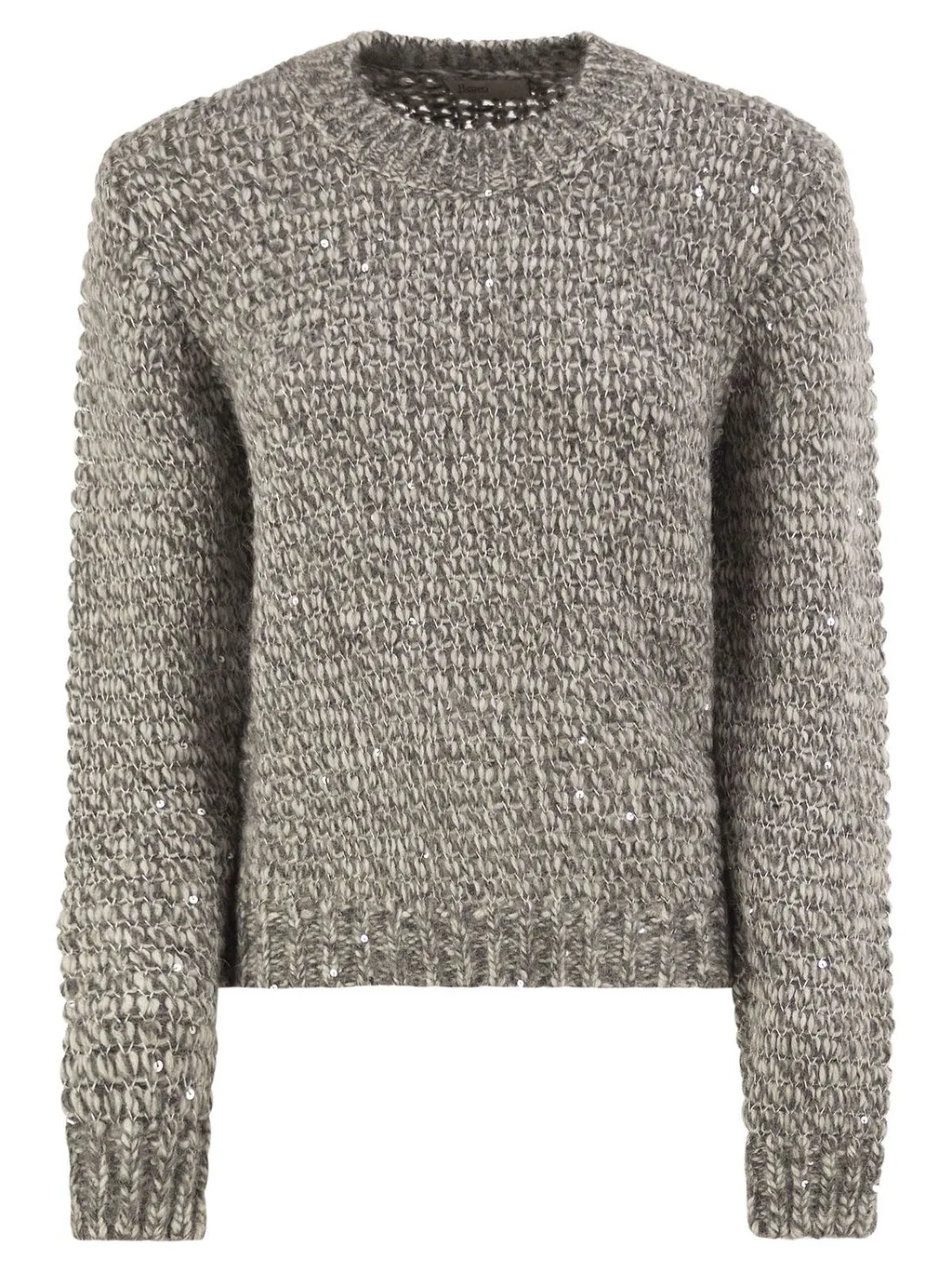 Herno Textured Sequinned Knitted Sweater