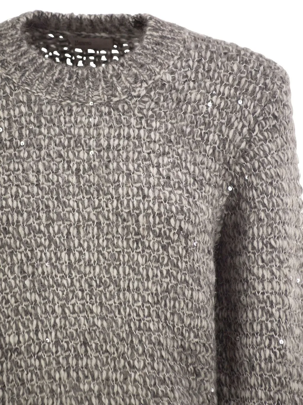 Herno Textured Sequinned Knitted Sweater
