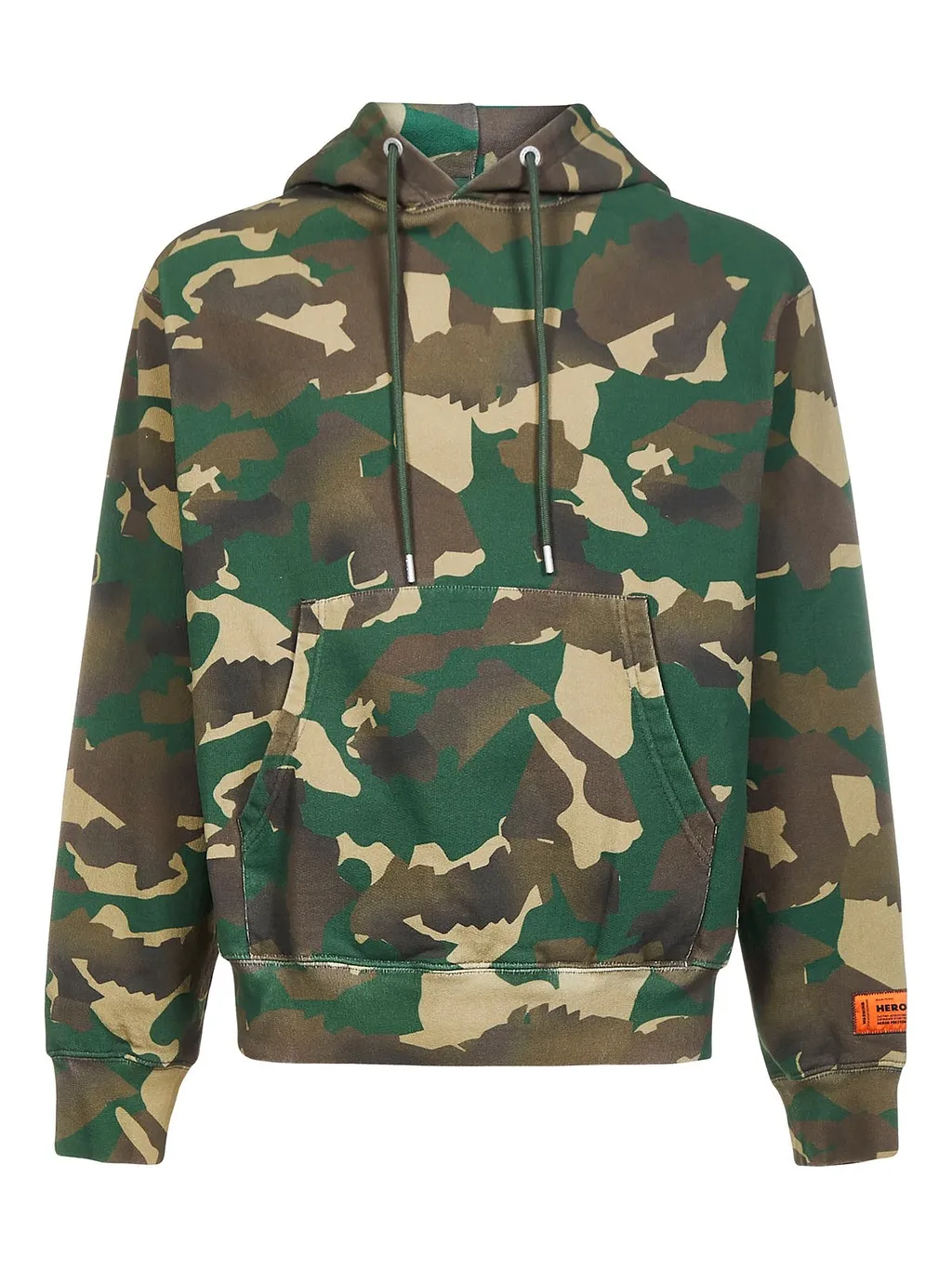 Heron Preston Camouflage-Pattern Drawstring Hoodie