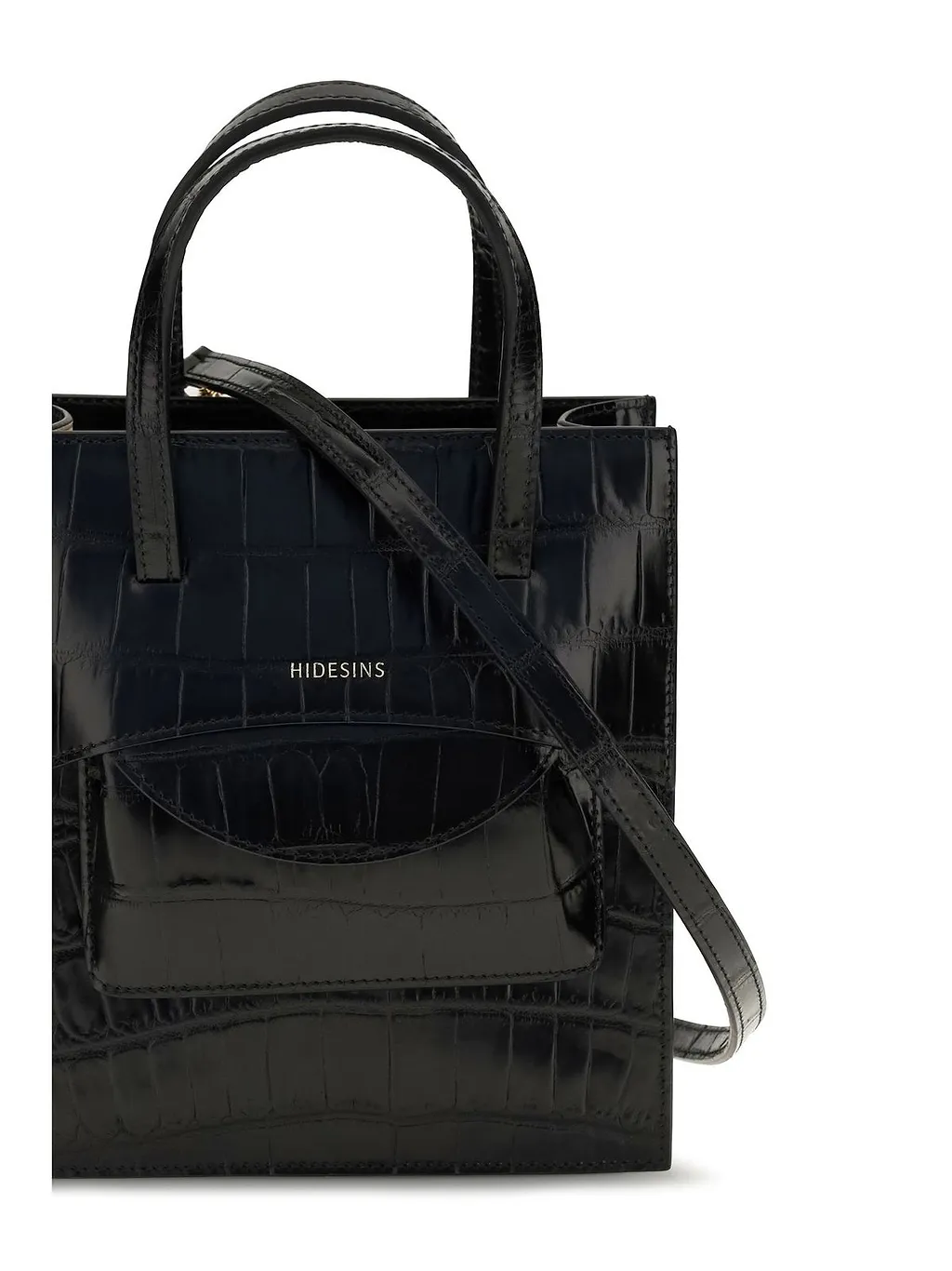 Hidesins Pocket Structured Embossed Shoulder Bag