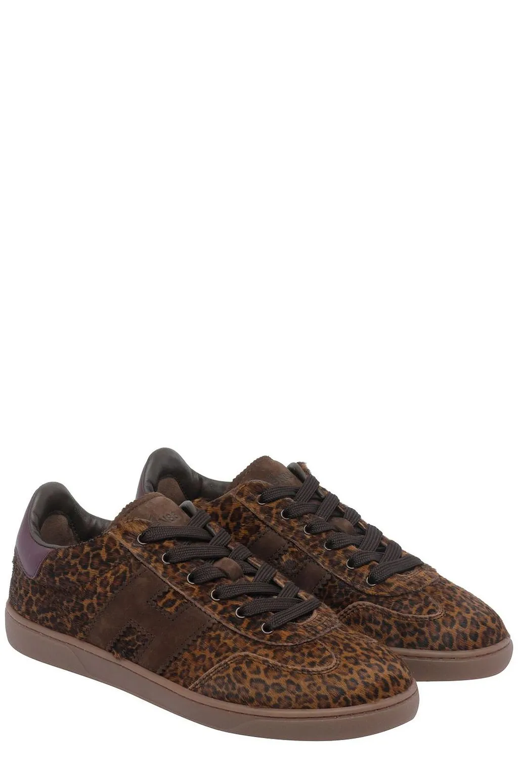 Hogan Animal-Print Low-Top Sneakers