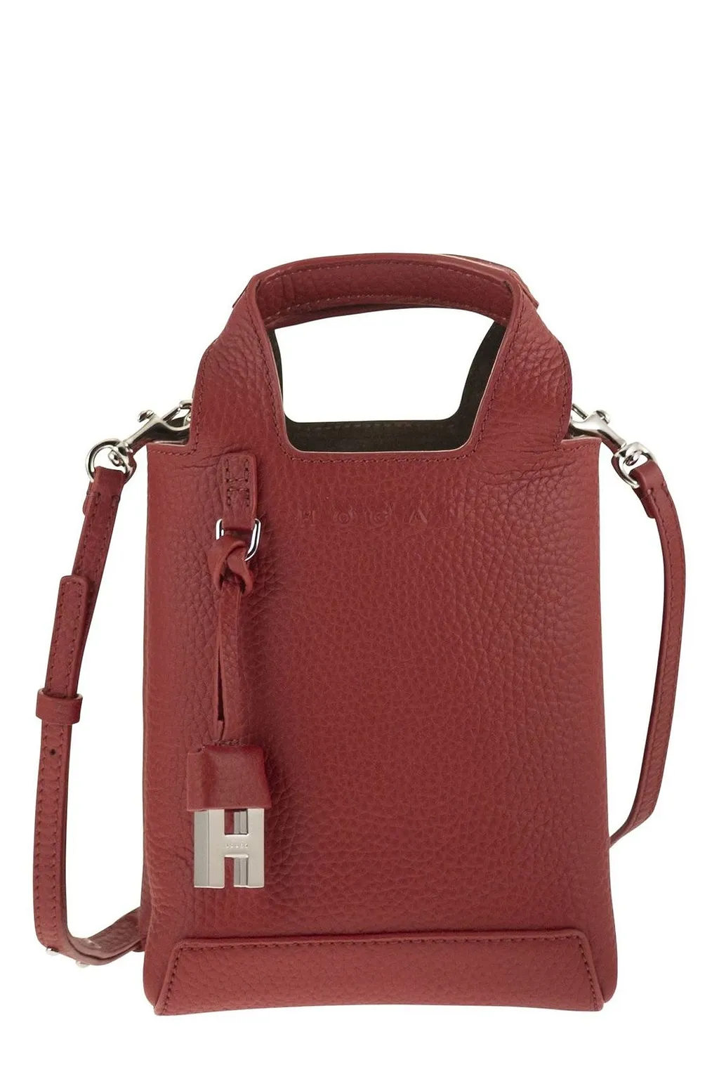 Hogan Logo Embossed Top Handle Bag