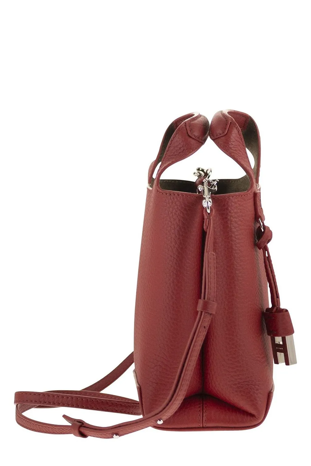 Hogan Logo Embossed Top Handle Bag