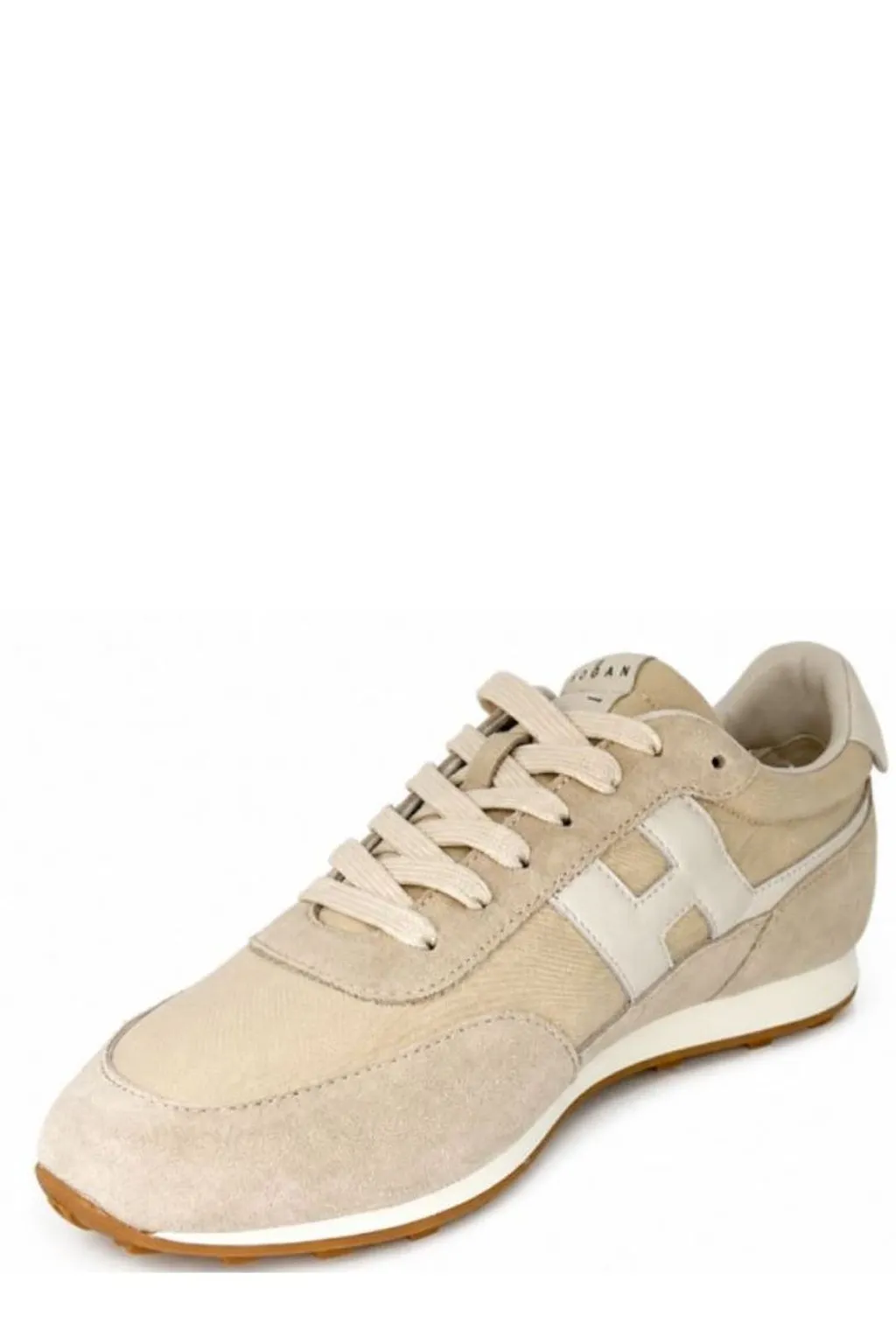 Hogan Logo Patch Lace-Up Sneakers