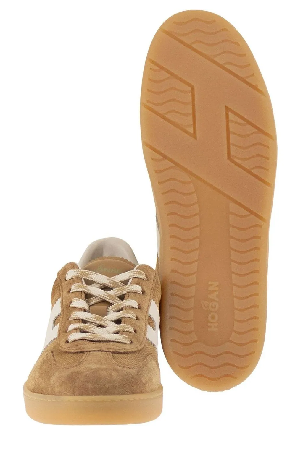 Hogan Logo-Patch Lace-Up Sneakers