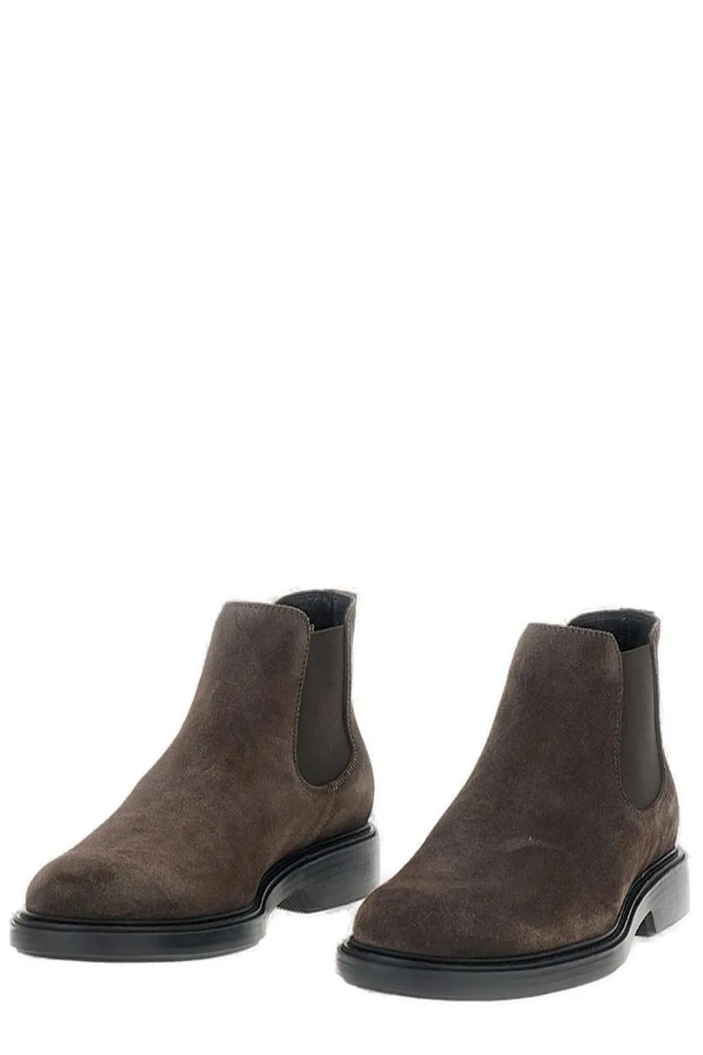 Hogan Round-Toe Chelsea Ankle Boots