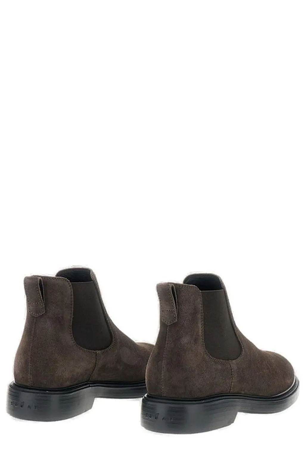 Hogan Round-Toe Chelsea Ankle Boots