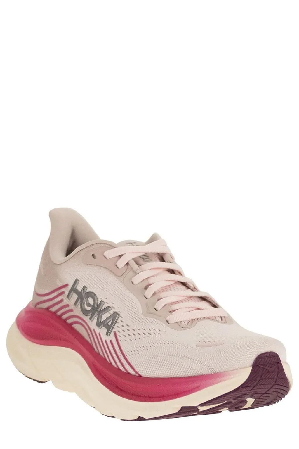 Hoka One One Clifton 11 Logo Printed Lace-Up Sneakers