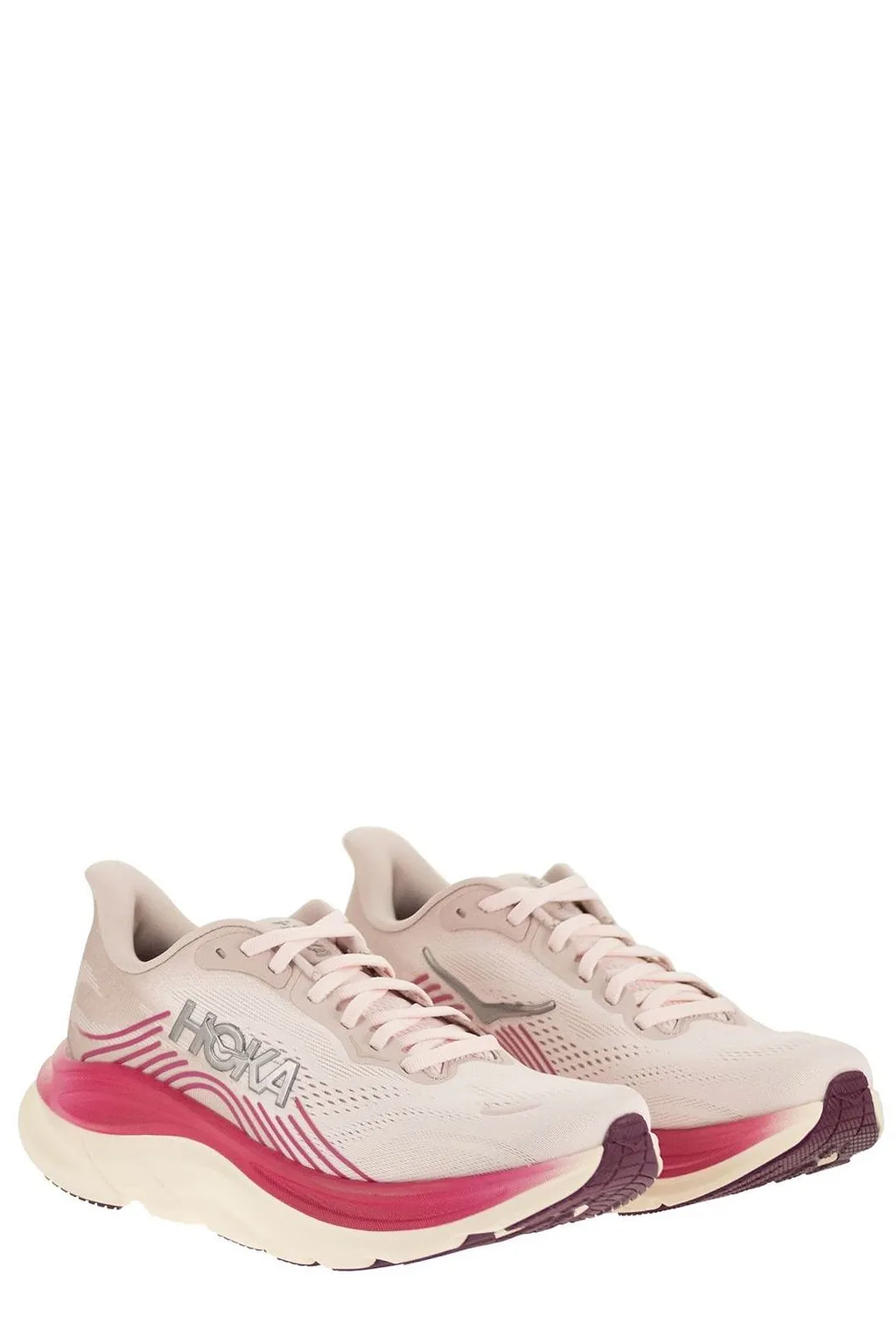 Hoka One One Clifton 11 Logo Printed Lace-Up Sneakers