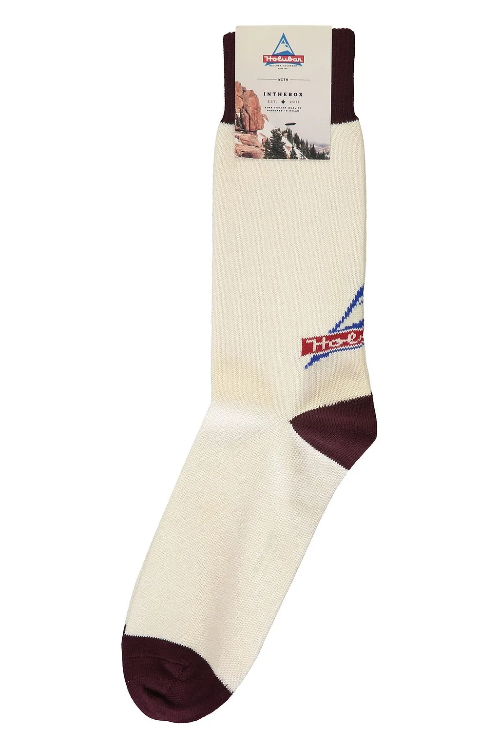 Logo Intarsia Two-Toned Socks