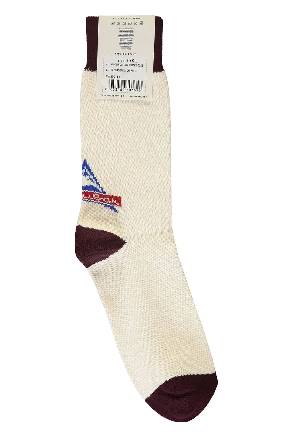 Logo Intarsia Two-Toned Socks