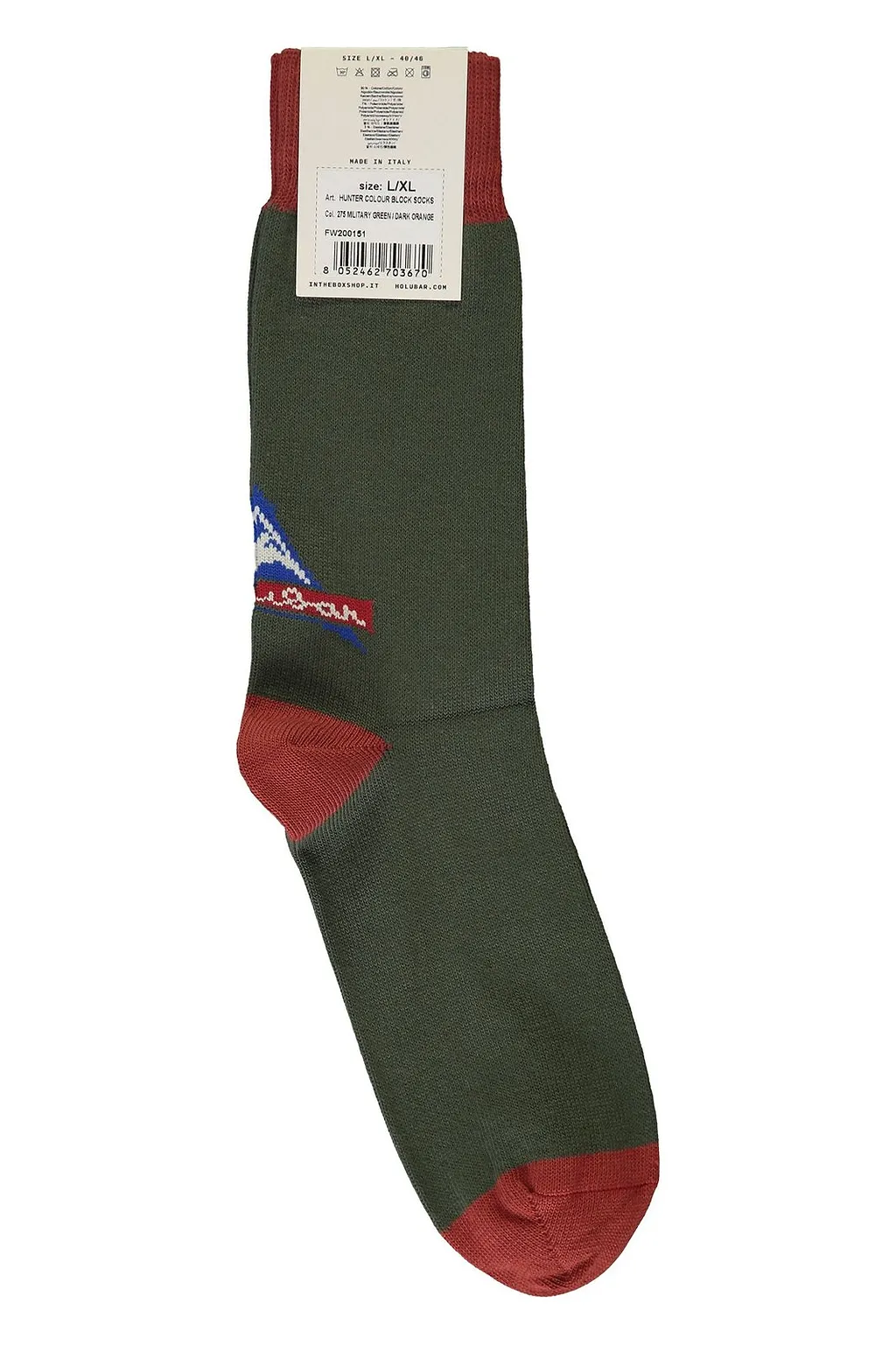 Holubar Logo Intarsia Two-Toned Socks