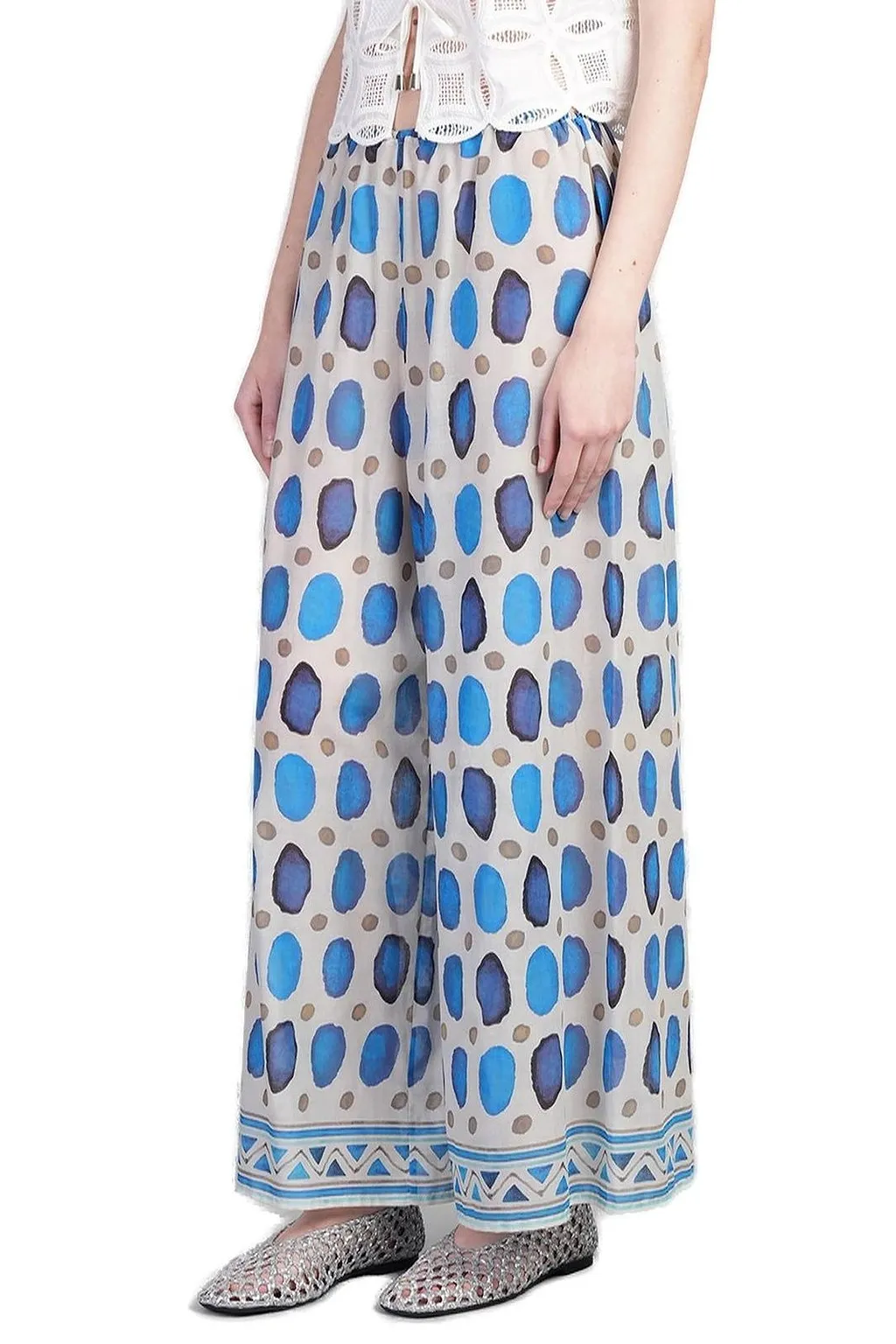 Holy Caftan Pan All-Over Printed Wide Leg Pants