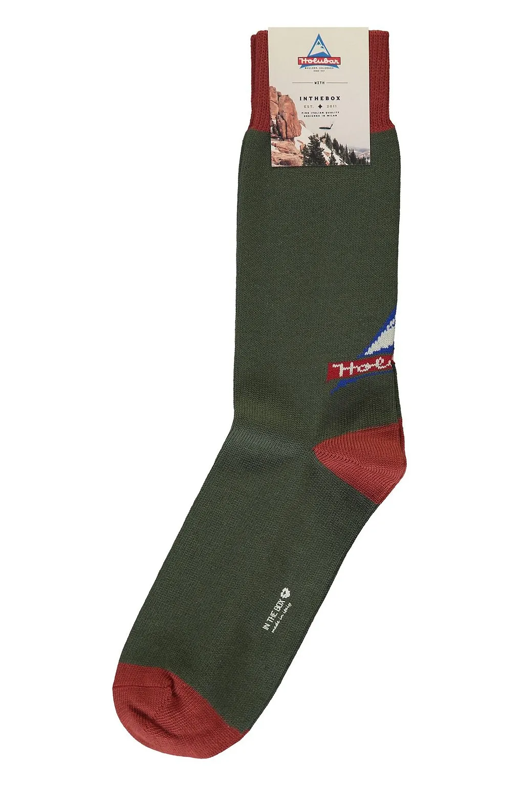 Holubar Logo Intarsia Two-Toned Socks