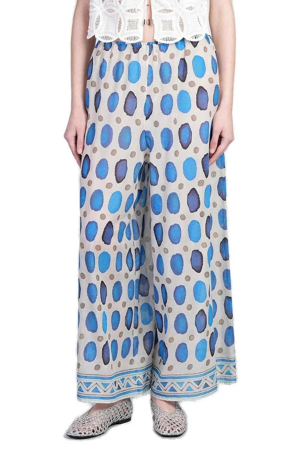Holy Caftan Pan All-Over Printed Wide Leg Pants