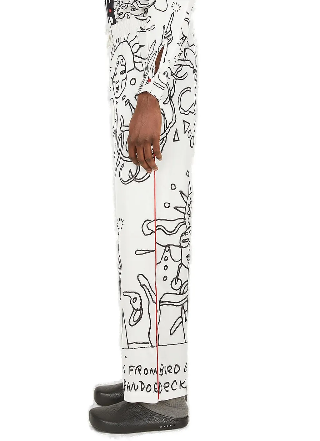Honey Fucking Dijon Abstract-Printed Satin Pants