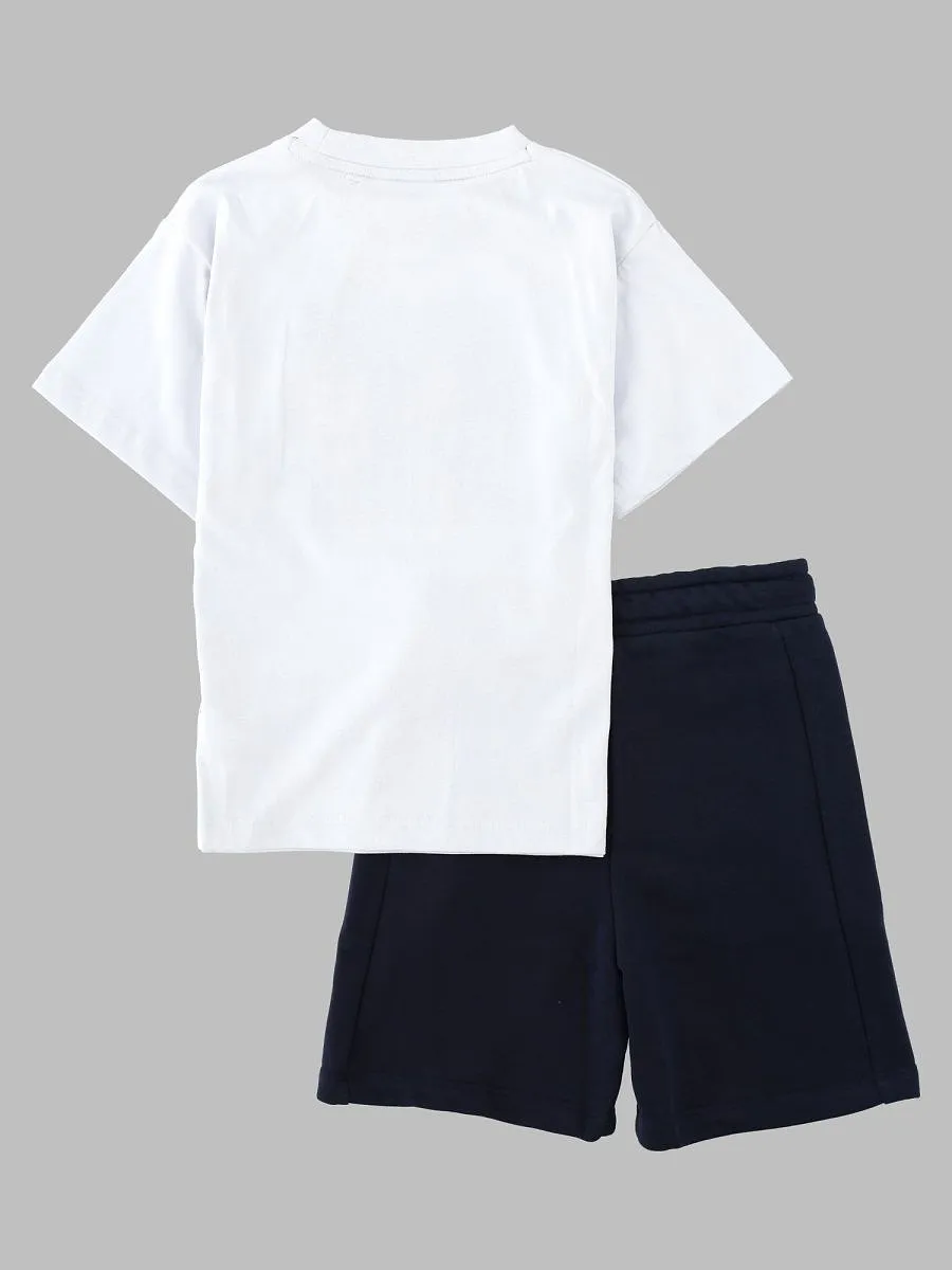 Hugo Boss Kids Logo Detailed Drawstring Shorts Set