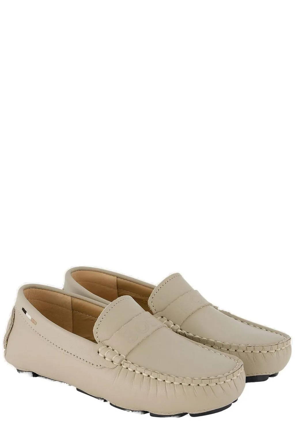 Hugo Boss Kids Logo-Debossed Slip-On Loafers