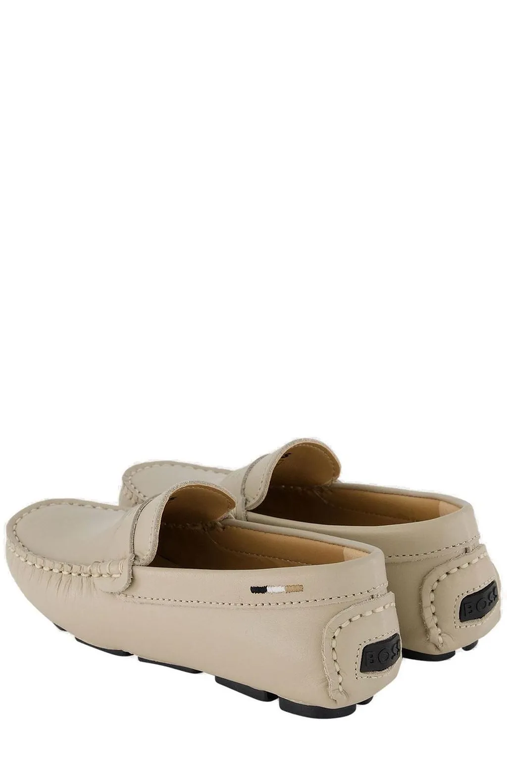 Hugo Boss Kids Logo-Debossed Slip-On Loafers