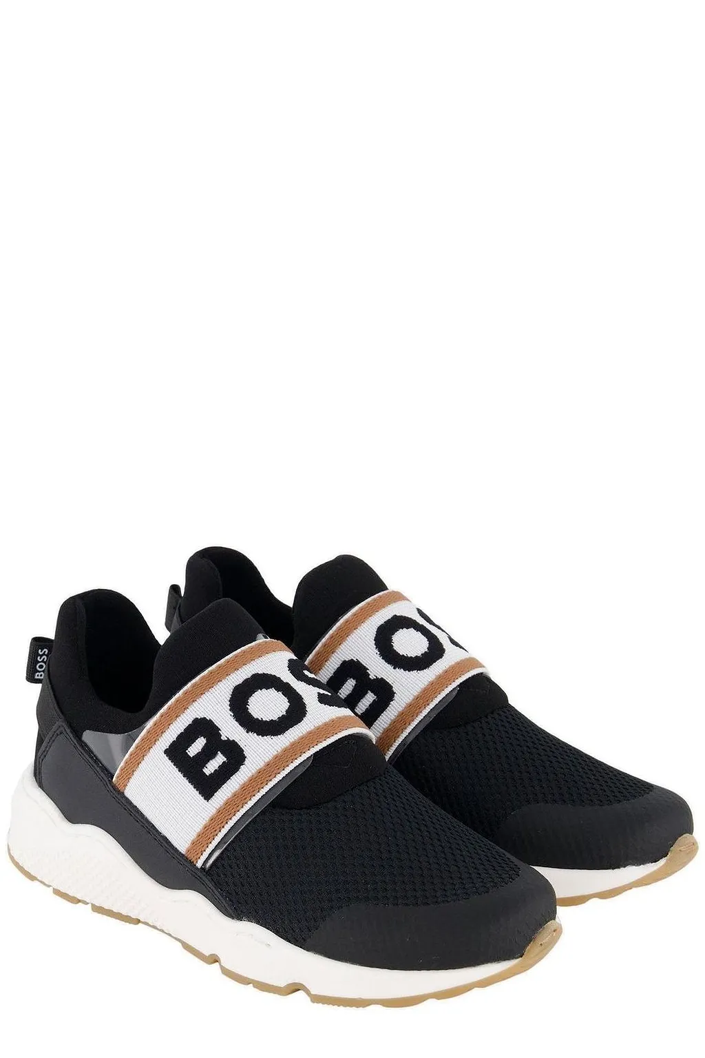 Hugo Boss Kids Logo Jacquard Strap Slip-On Sneakers