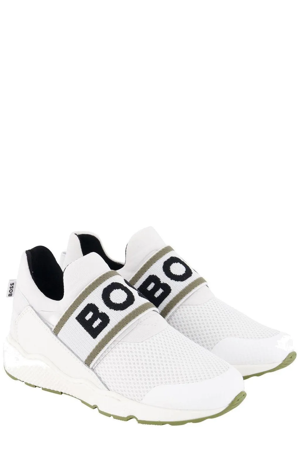 Hugo Boss Kids Logo Jacquard Strap Slip-On Sneakers