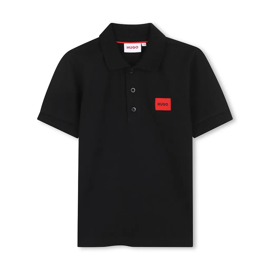 Logo-Patch Straight Polo Shirt