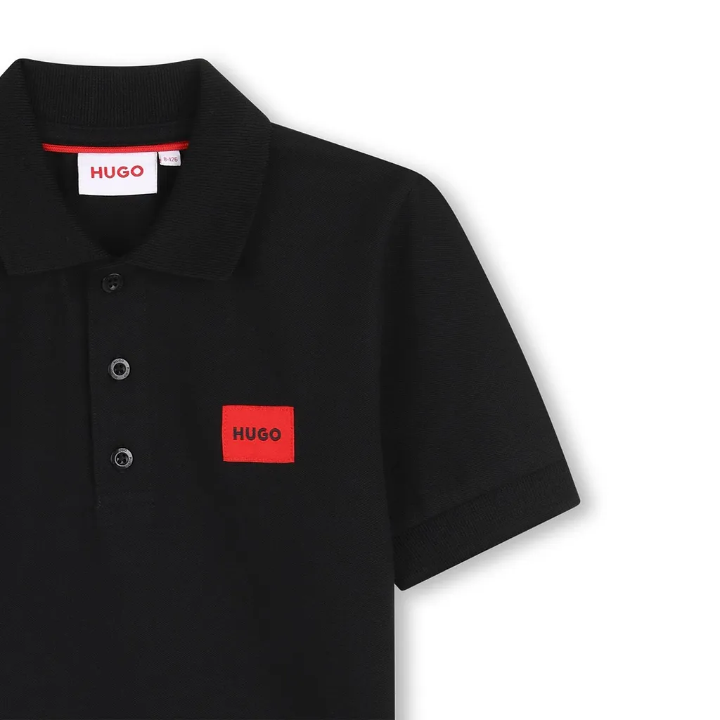 Logo-Patch Straight Polo Shirt