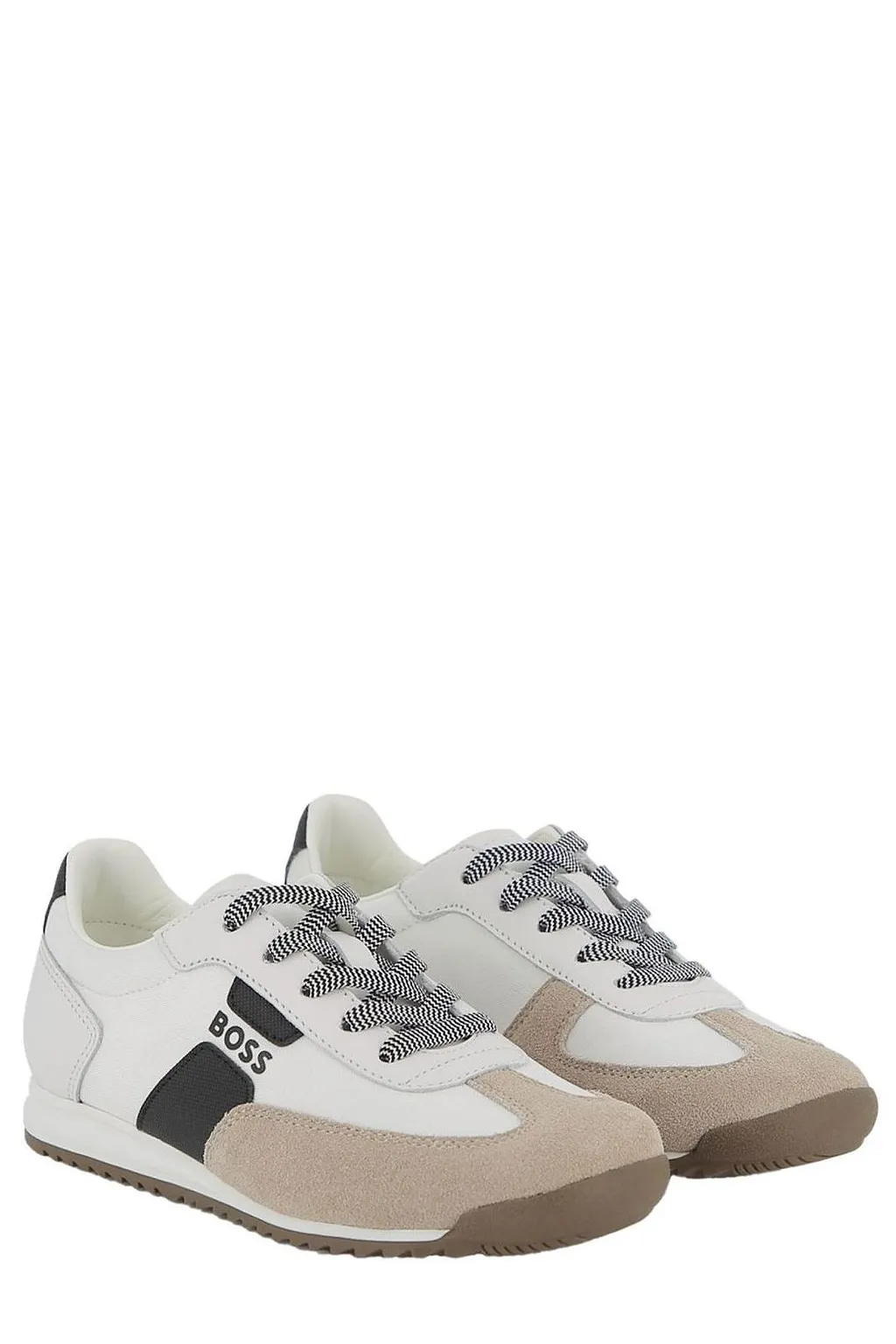 Hugo Boss Kids Logo-Print Lace-Up Sneakers