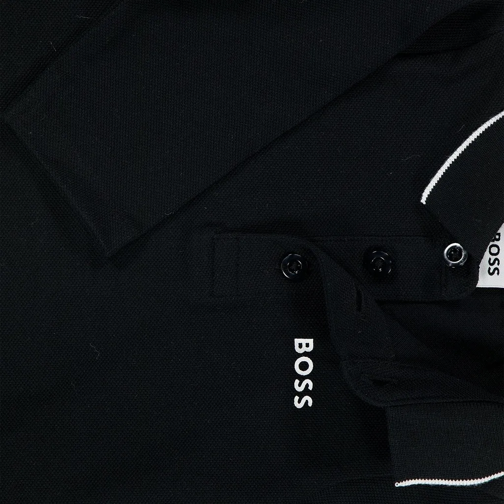 Boss Kids Button Detailed Long-Sleeved Polo Shirt