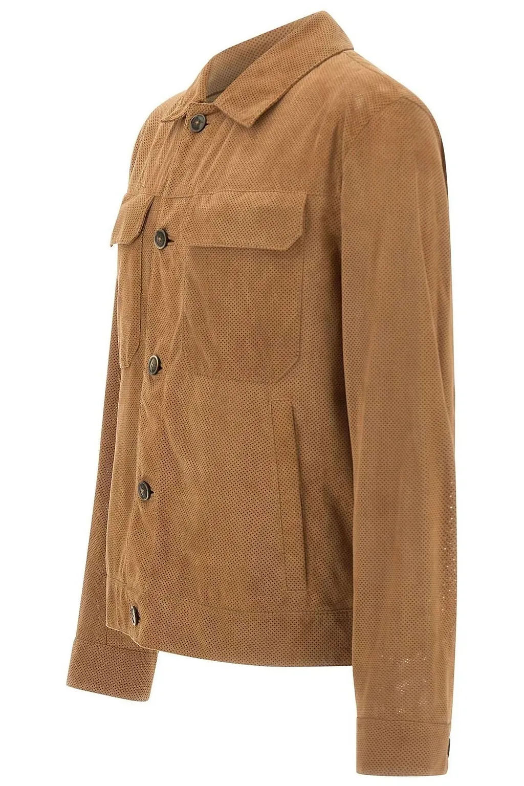 Hugo Boss Perforated Button-Up Jacket