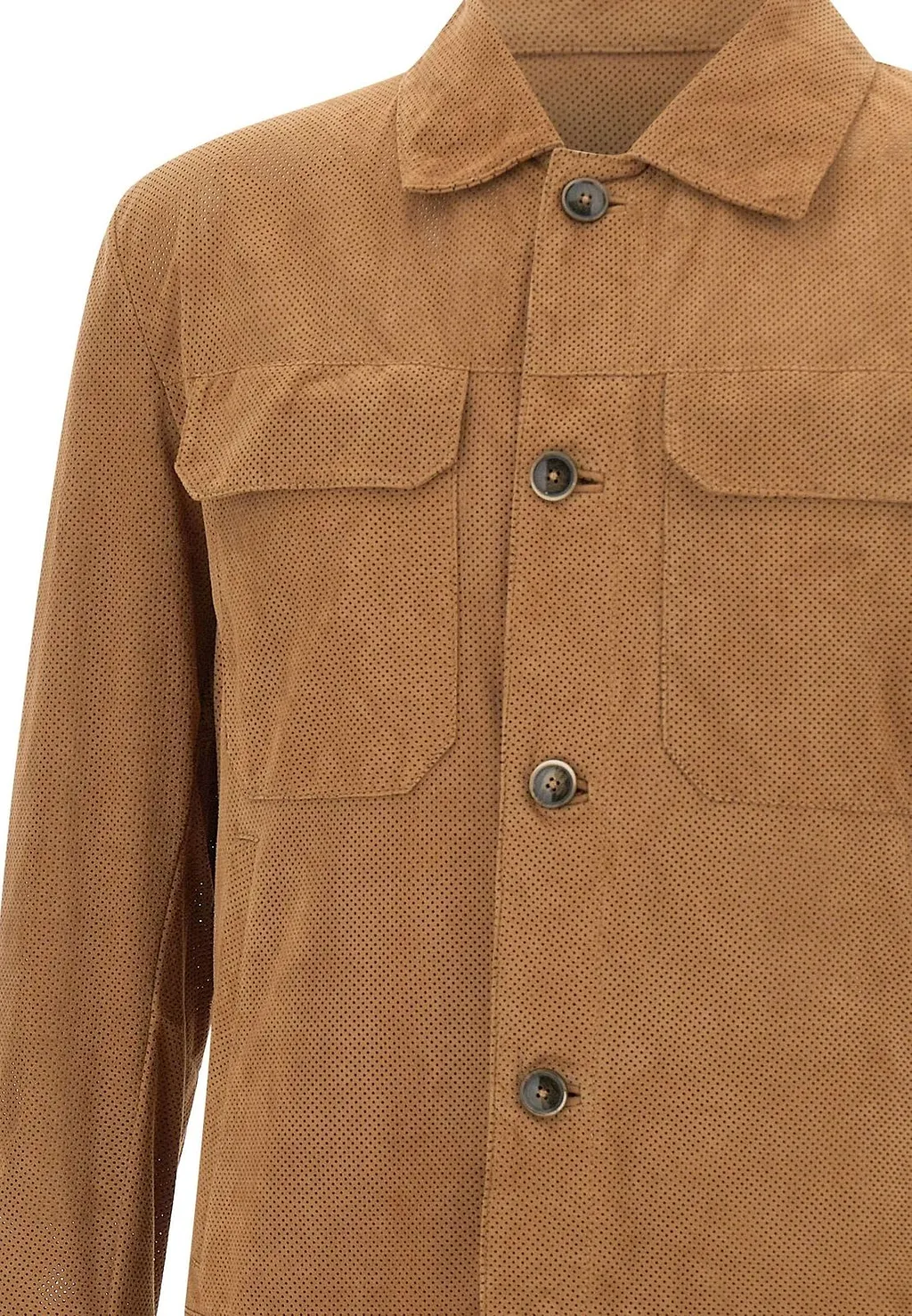 Hugo Boss Perforated Button-Up Jacket