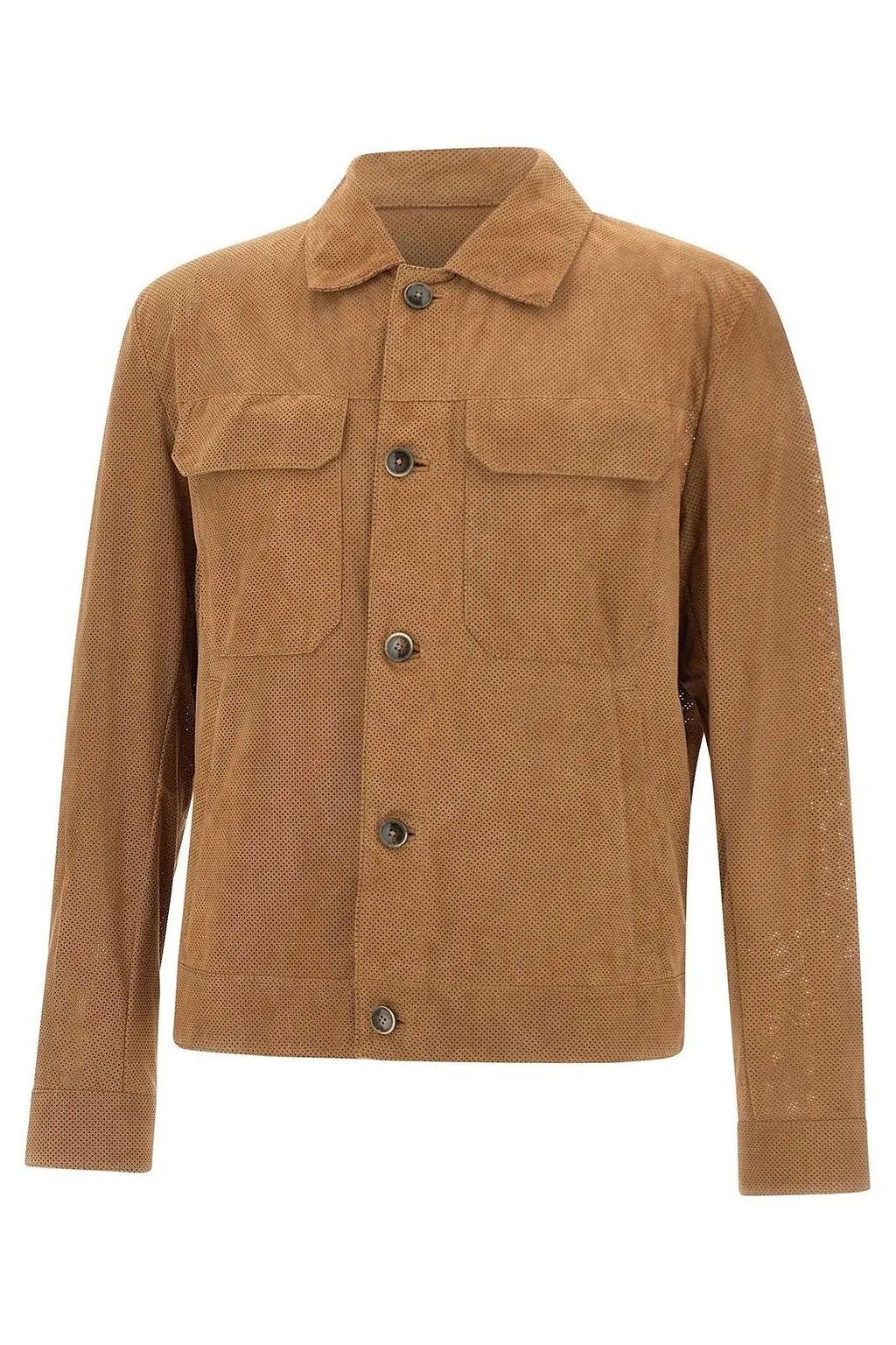 Hugo Boss Perforated Button-Up Jacket