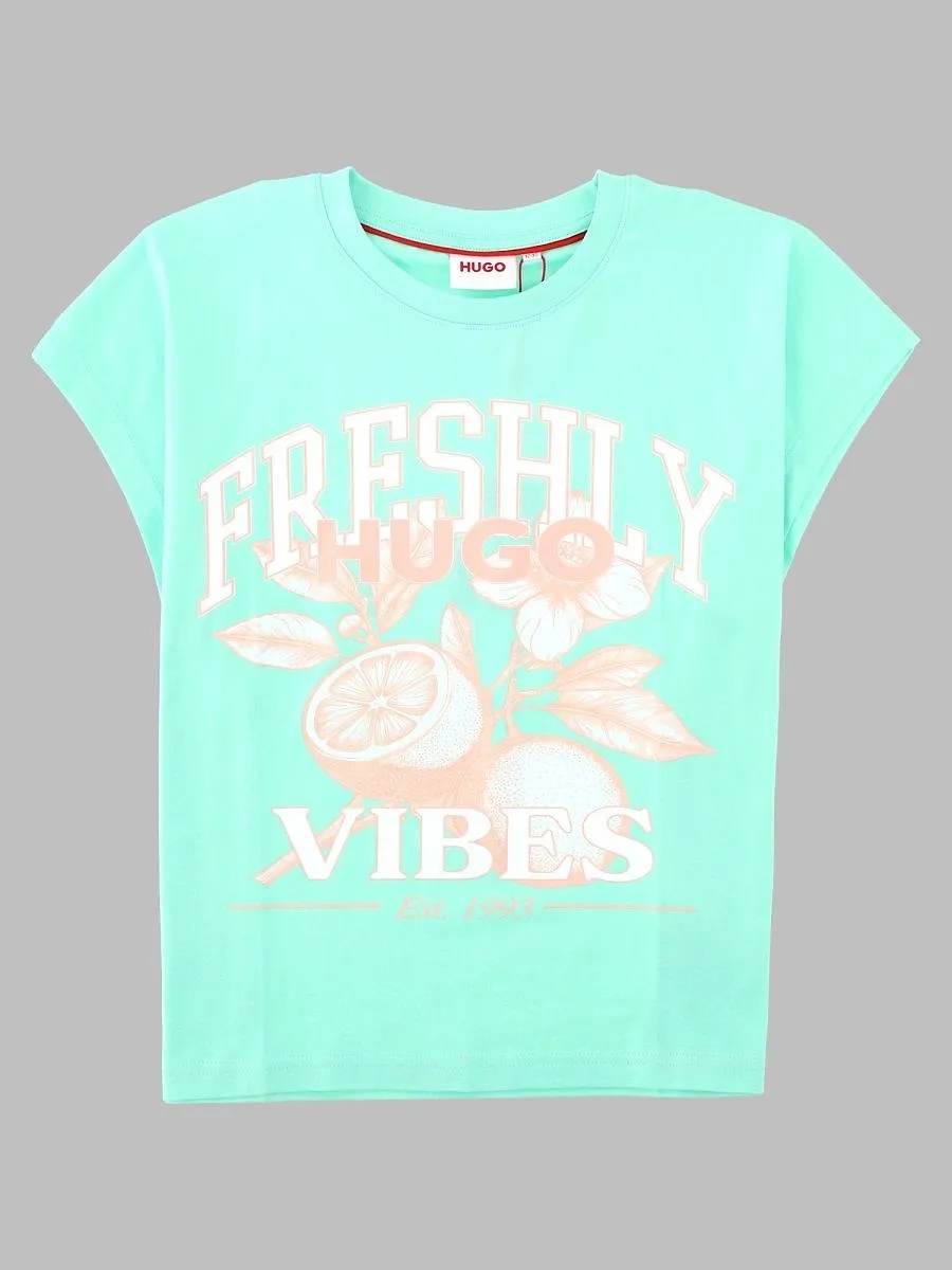 Hugo Kids Freshly Vibes Print T-Shirt