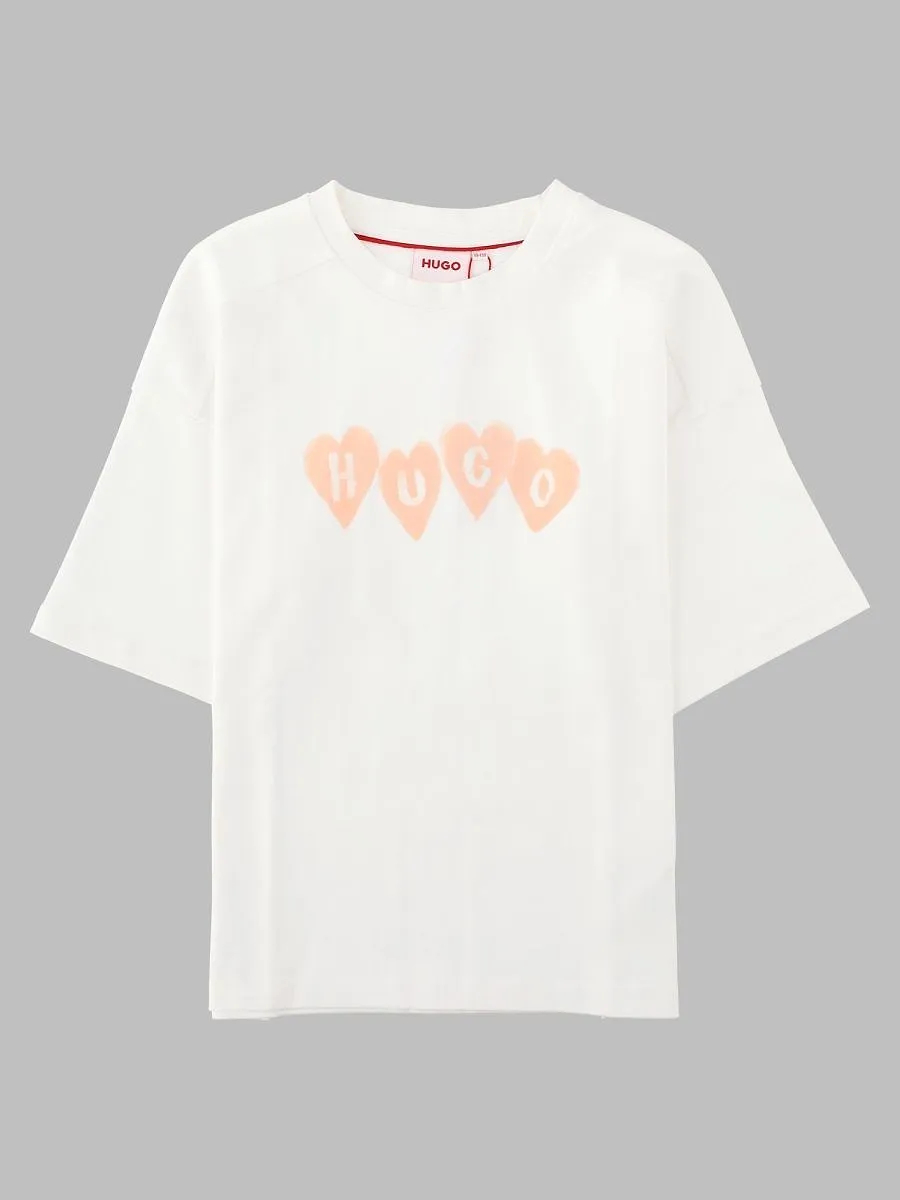 Hugo Kids Heart Logo T-Shirt