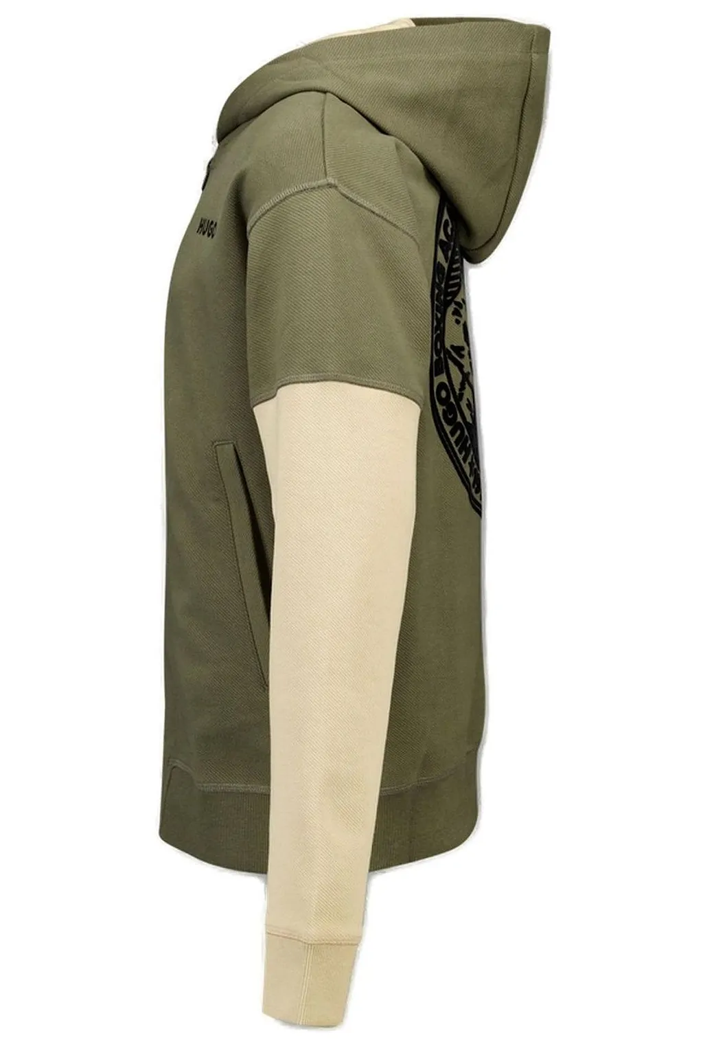 Hugo Kids Colour-Block Graphic Printed Hoodie